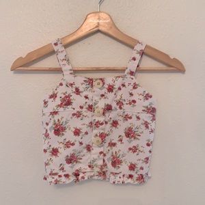 ZARA kids floral crop tank girls size 8